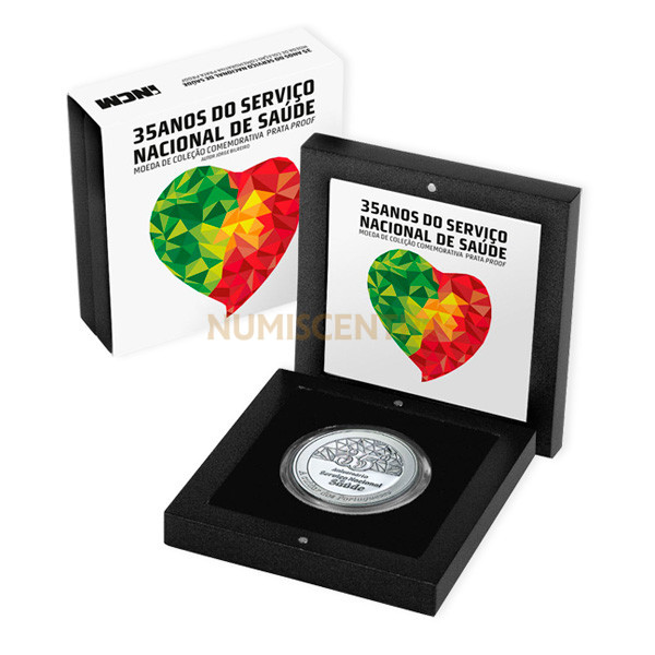 Moeda Comemorativa 35 Anos de Serviço Nacional de Saúde Portugal Prata Proof 2014