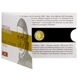 Moeda Comemorativa Padre Antonio vieira Portugal 2011 Ouro FDC