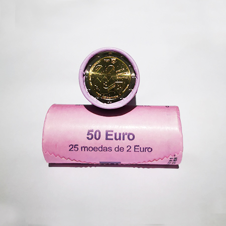Rolo Moedas 2 Euros 150 Anos da PSP Portugal 2017