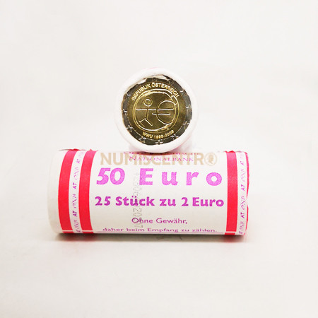 Rolo Moedas 2 Euros 10 Aniversário da UEM Austria 2009