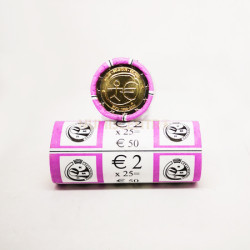 Rolo Moedas 2 Euros 10 Aniversário da UEM Bélgica 2009
