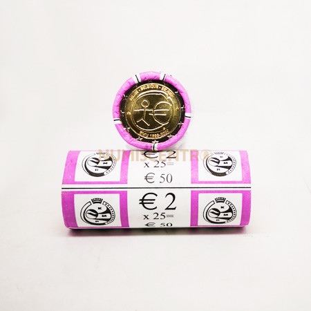 Rolo Moedas 2 Euros 10 Aniversário da UEM Bélgica 2009