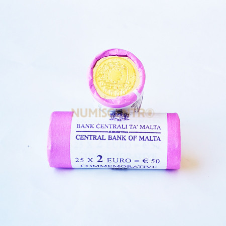 Rolo Moedas 2 Euros 30 Anos da Bandeira da Europa Malta 2015