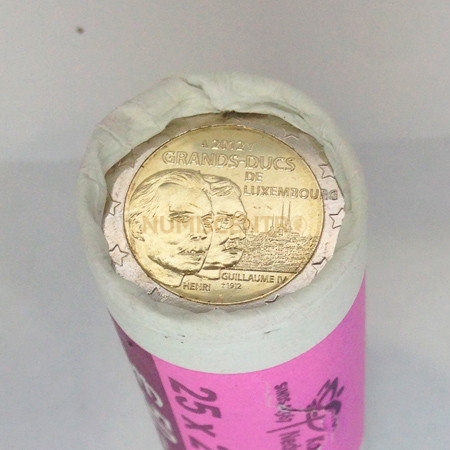 Rolo Moedas 2 Euros Gran Duque Guilherme IV Luxemburgo 2012