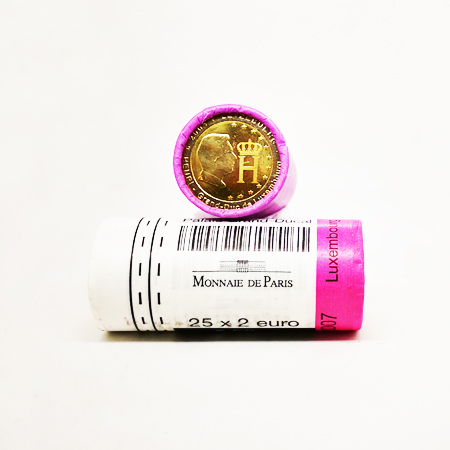 Rolo Moedas 2 Euros Grão Duque Henrique Luxemburgo 2004