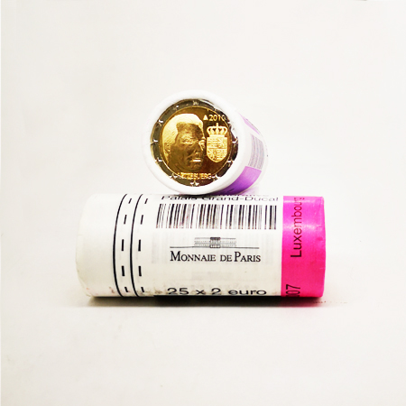 Rolo Moedas 2 Euros Príncipe Henry Brasão Luxemburgo 2010