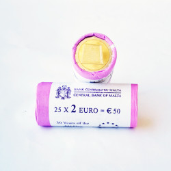 Rolo Moedas 2 Euros 41 Anos República 1974 Malta 2015