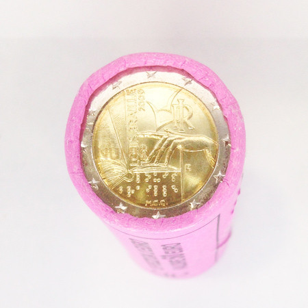 Rolo Moedas 2 Euros Luis Braille de Italia 2009