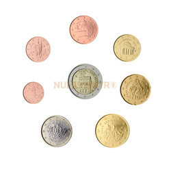Serie Completa - San Marino de 2002 moedas BNC em alvéolos retiradas de carteira